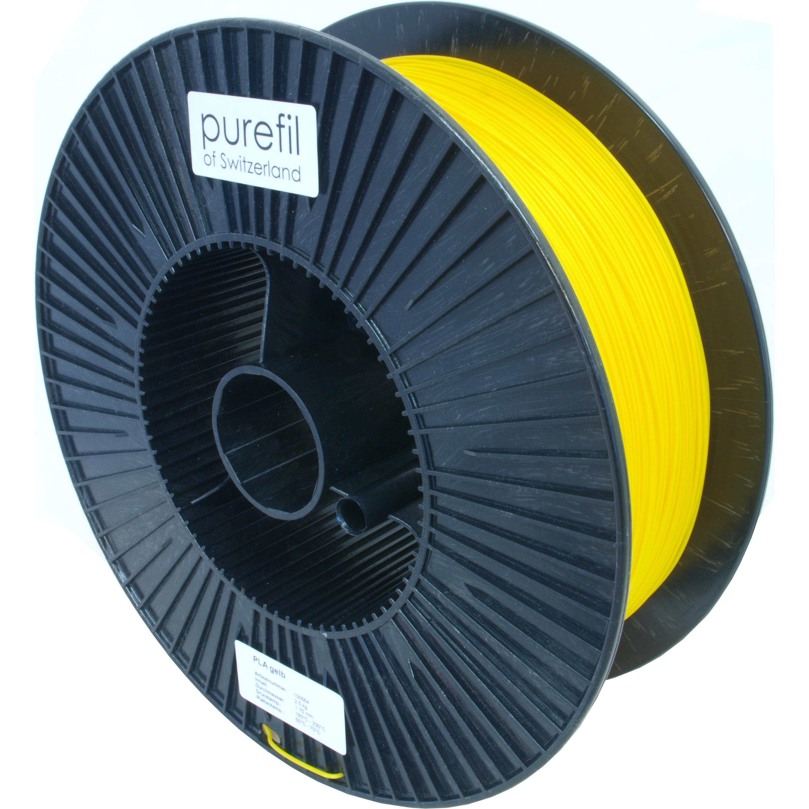 Thumbnail - Purefil Filament (PLA, 1.75 mm, 2500 g, Gelb), 3D Filament, Gelb