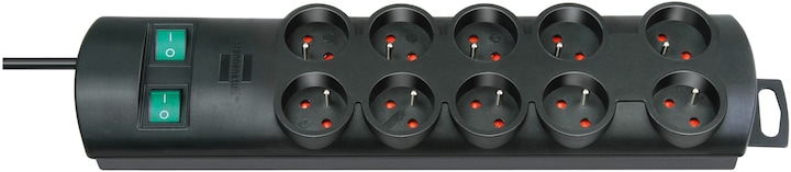 Produktbild Brennenstuhl 1153304120 surge protector Black 10 AC outlet(s) (10 x, 2 m)