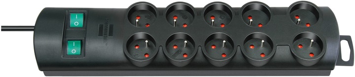 Brennenstuhl 1153304120 surge protector Black 10 AC outlet(s) (10 x, 2 m)