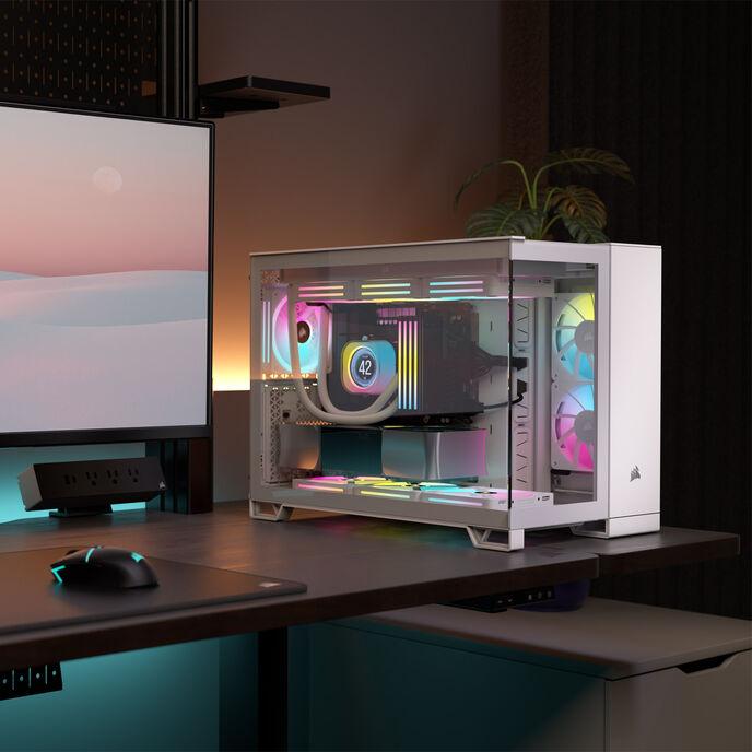 Image du produit Corsair Boîtier iCUE 2500X RGB Midi TG blanc (mATX)