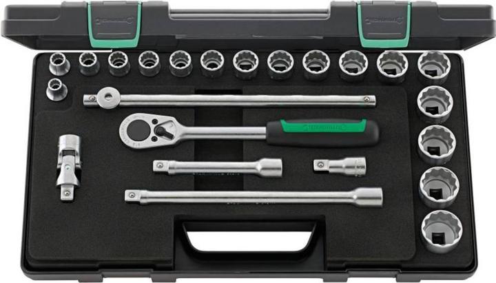 Stahlwille Steckschlüssel-Garnitur 1/2" Nr. 50a/17/6 (1 1/16", 1 1/4", 1 1/8", 1 3/16", 1/2", 11/16", 13/16", 15/16", 19/32", 25/32", 3/4", 3/8", 5/8", 7/16", 7/8", 9/16")