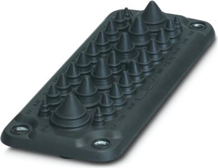 Actual product image Phoenix Contact 1415237 Cable entry plate TPE (odorless special rubber compound), SEBS, sheet steel Black