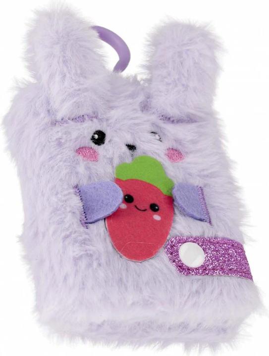 Actual product image Starpak Plush key ring notebook rabbit (Plain, Soft cover)