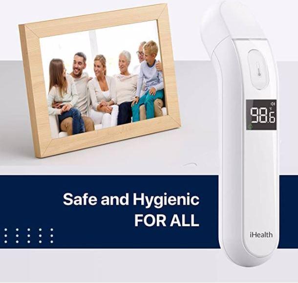 Image du produit iHealth Thermomètre infrarouge sans contact (Front, Sans contact)