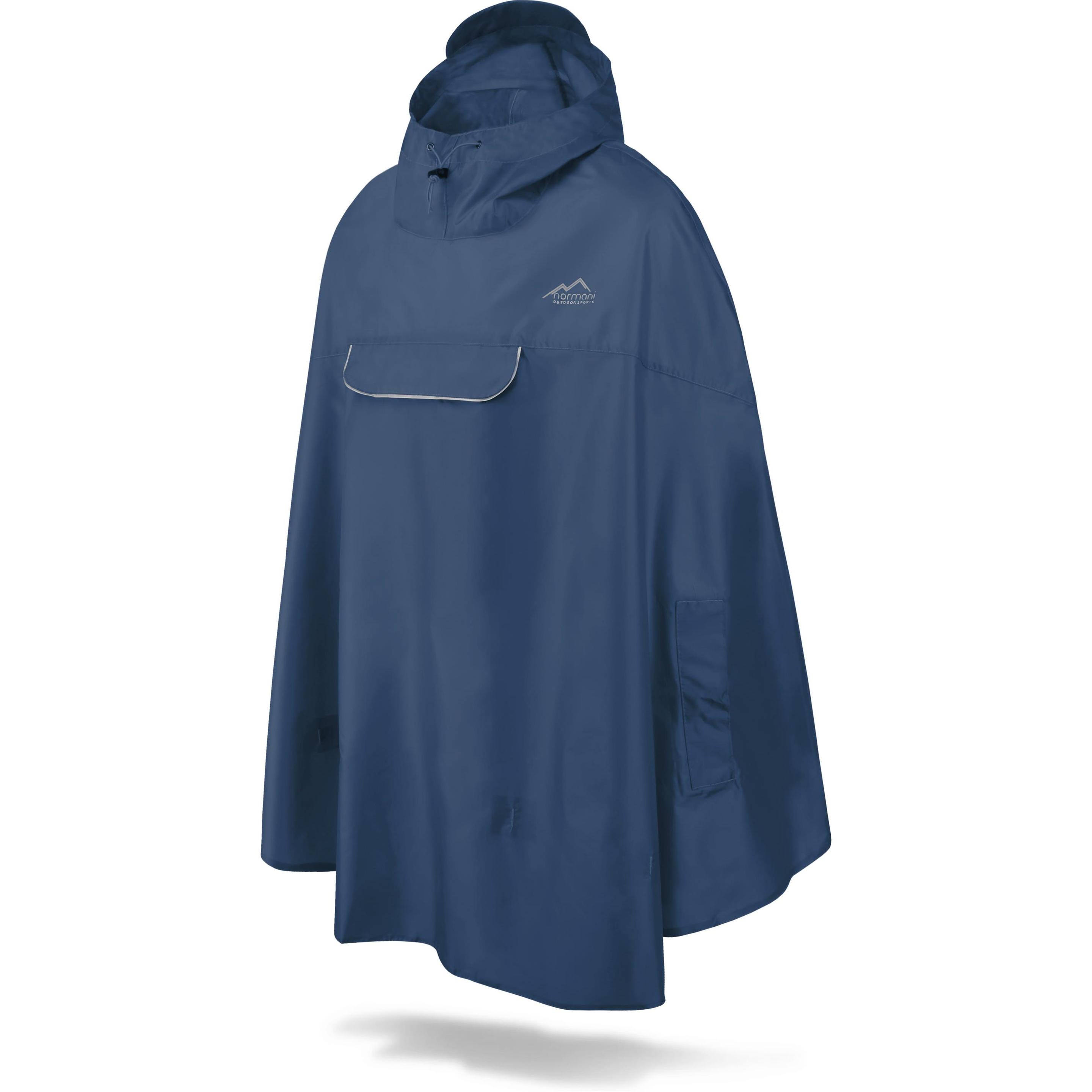 Normani, Herren, Jacke, Unisex Regenponcho wasserdicht Cherrapunji (L), Blau, L