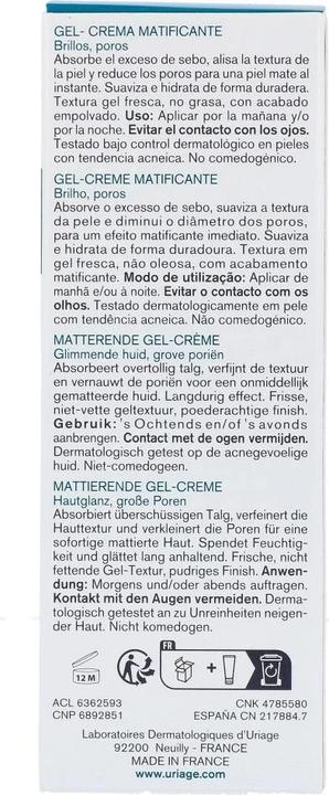 Actual product image Uriage Hyséac Mat Matifying Gel-Cream (40 ml, Day cream)