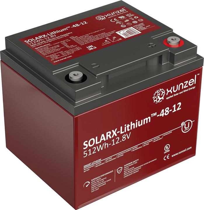 Immagine prodotto Xunzel Batteria al litio Solarx 12V (12 V, 42 Ah)