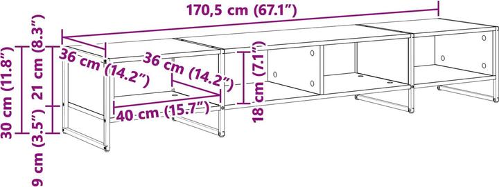 Actual product image vidaXL TV-Schränk (36 x 30.50 x 30.50 cm)