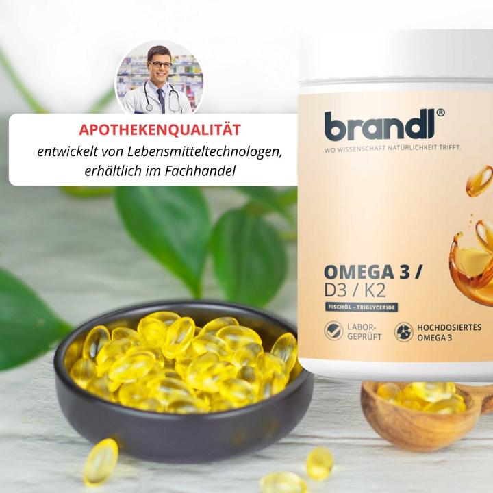 Produktbild Brandl Omega 3 + D3 K2 (240 Stk., Kapseln, 180 g)