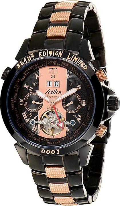 Actual product image Zeitlos Timeless Excellent Beast Carbon Rose Steel Strap Reference ZL-EB-10 CR (44 mm)