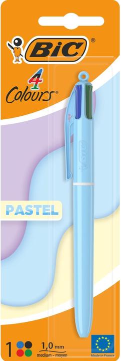 Produktbild Bic Mehrfarbenkugelschreiber 4 Colours Pastel 1 Stück (Gelb, Lila, Blau, 1 x)