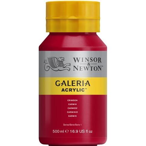 Winsor & Newton, Künstlerfarbe + Bastelfarbe, Galeria Acrylic 500Ml Crimson 203 (Crimson, 500 ml)