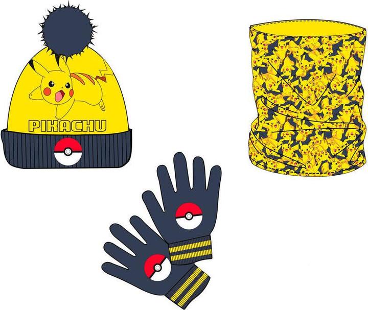 Actual product image Disney Set Guanti/Berretta/Scaldacollo Pokemon Pikachu