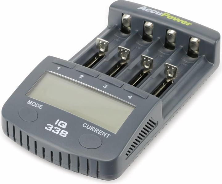 Immagine prodotto AccuPower Caricabatterie per celle tonde NiCd, NiM (14500, 18650, AA, CR123A, Batteria + Caricabatterie)