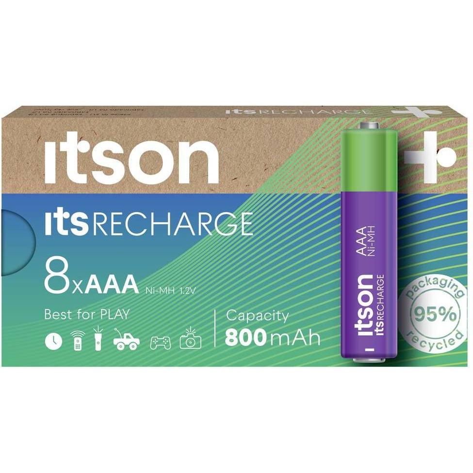 Thumbnail - Itson itsRECHARGE Micro (AAA)-Akku NiMH 1.2 V 8 St. (8 Stk., AAA), Batterien + Akkus