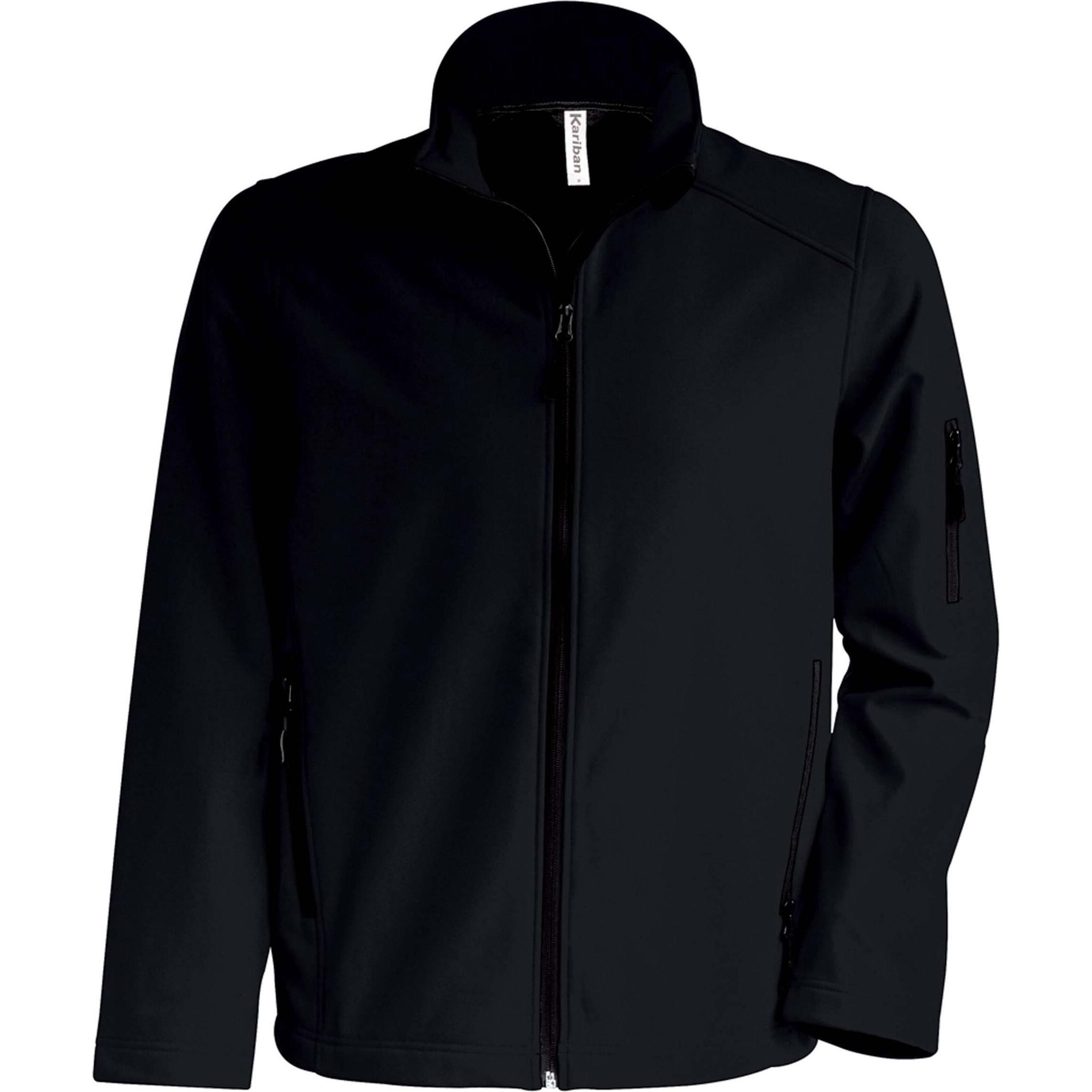 Kariban, Herren, Jacke, Softshell (S), Schwarz, S