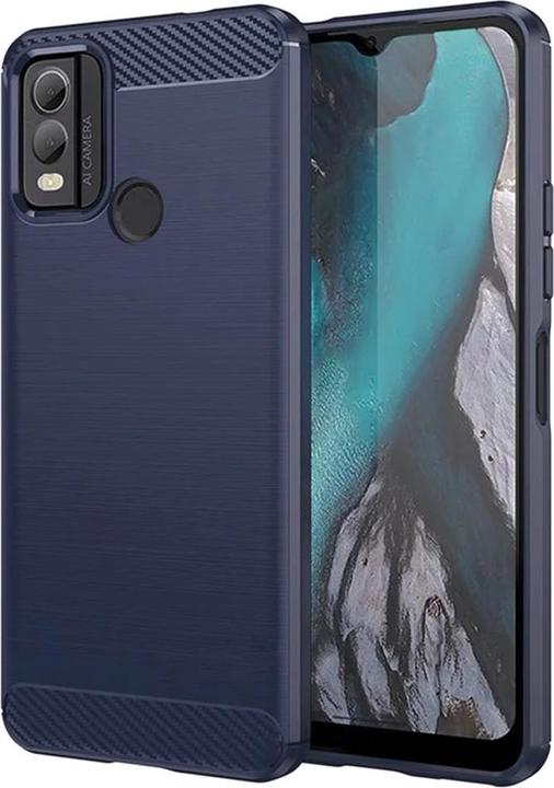 Actual product image Techsuit - Carbon Silicone - Nokia C22 - Blue (Nokia C22)