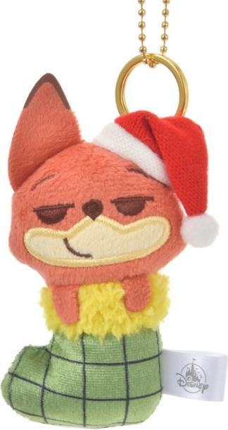 Actual product image Disney Nick Wilde Christmas sock keyring pendant