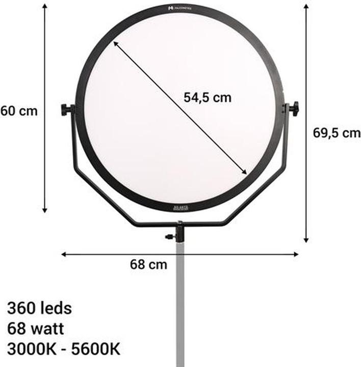Actual product image Falcon Eyes Bi-colour LED lamp Sophiez SO-68TD on 230V (Surface luminaire)