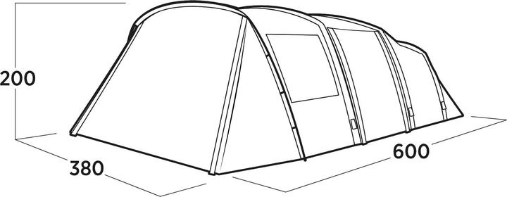 Productafbeelding Easy Camp Eas Camp - Kullen 6 Air Luftzelt – 6 Personen Familienzelt für Camping (Tunnel tent, 6 personen)