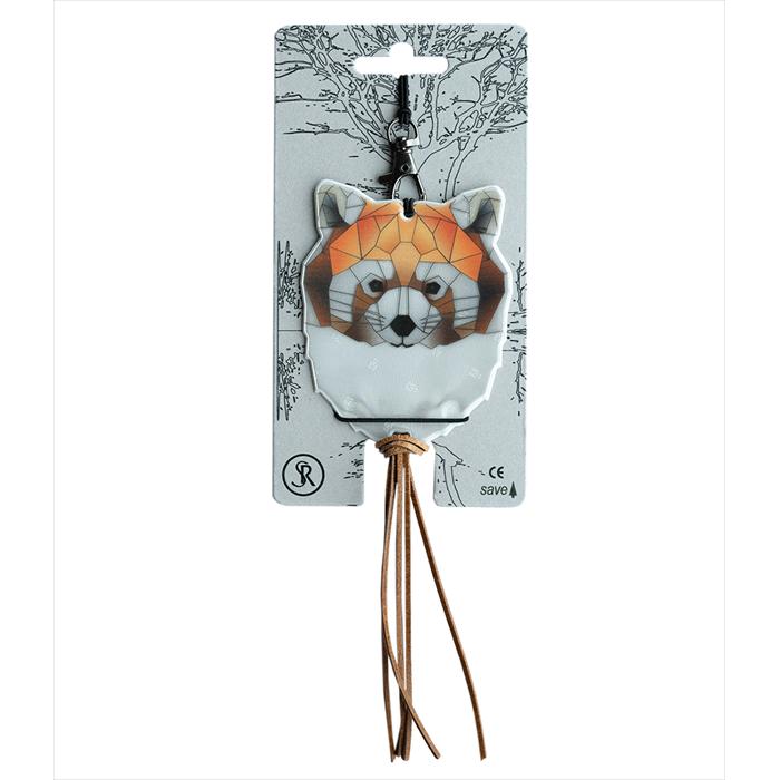 Thumbnail - Softreflector, Unisex, Schlüsselanhänger, Roter Panda, Weiss, Silber