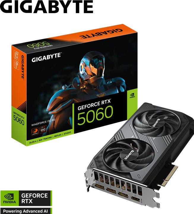 Actual product image Gigabyte GeForce RTX 5060 Windforce OC (8 GB)