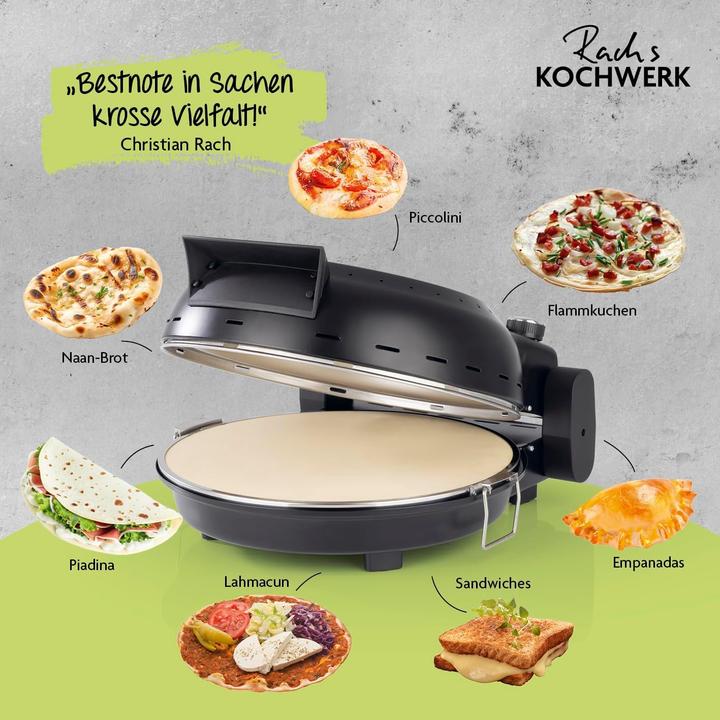 Produktbild Kochwerk Pizzaofen mit herausnehmbarem Pizza-Stein & Pizza-Heber (Pizzaofen Elektro)