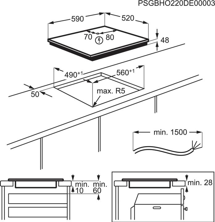 Actual product image Electrolux 300 Series EIB60424CK (59 cm)