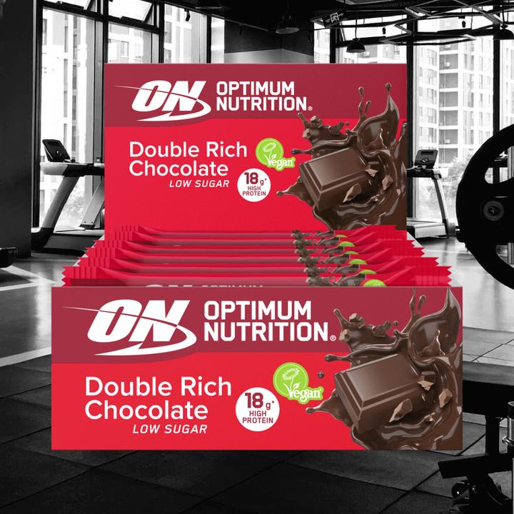 Produktbild Optimum Nutrition plant Protein Bar (12 x 60G) (Double Rich Chocolate, 12 Stk., 720 g)