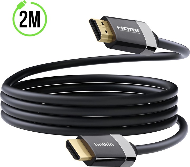 Produktbild Belkin High Speed HDMI 2m HDMI-Kabel HDMI Typ A (Standard) Schwarz (2 m, HDMI)