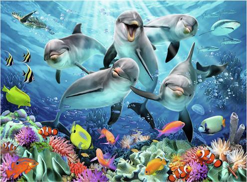 Immagine prodotto Ravensburger Delfini nella barriera corallina (500 pezzi)