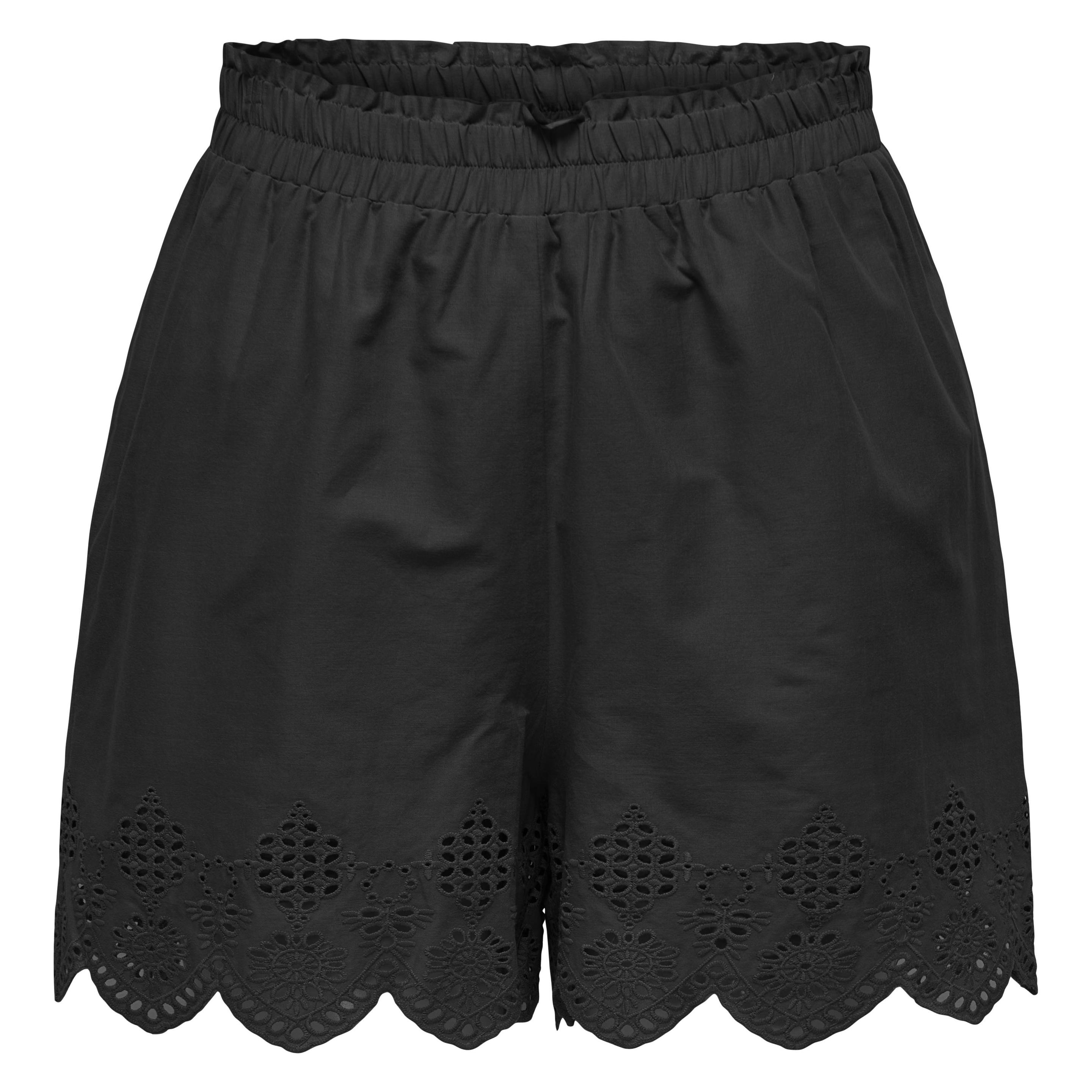 Only, Damen, Shorts, Onlbondi Hw Shorts Wvn, Schwarz, (S)