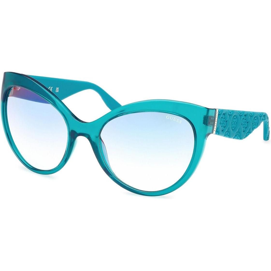 Guess, Vrouwen, Zonnebril, Injected Turquoise Blue Butterfly