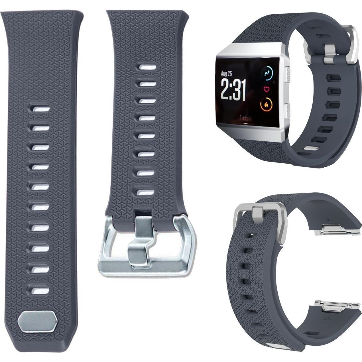 Thumbnail - Strap-it Silikonarmband (Silikon, Ionic), Uhrenarmband, Mehrfarbig, Grau, Blau