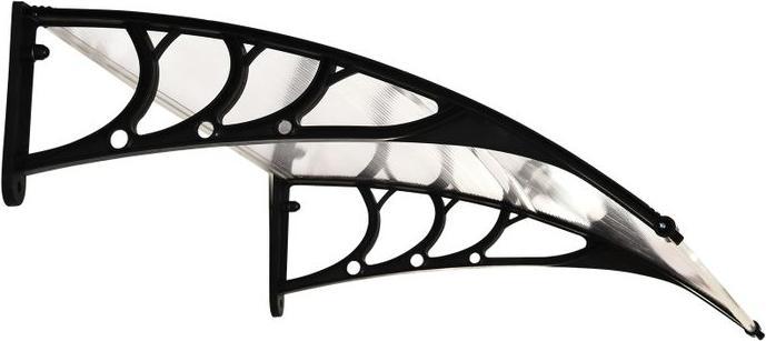 Produktbild Swisshandel24 Vordach Haustür 75 x 100 cm Polycarbonat Transparent