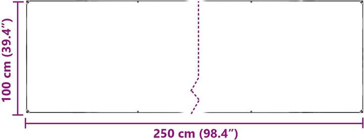 Produktbild vidaXL Klare Plane (2.50 x 1 m)