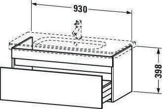 Actual product image Duravit Vanity unit DURASTYLE 448x930x398mm linen