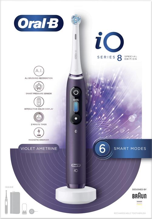 Actual product image Oral-B iO Series 8 Special Edition Violet Ametrine (Oscillating toothbrush)