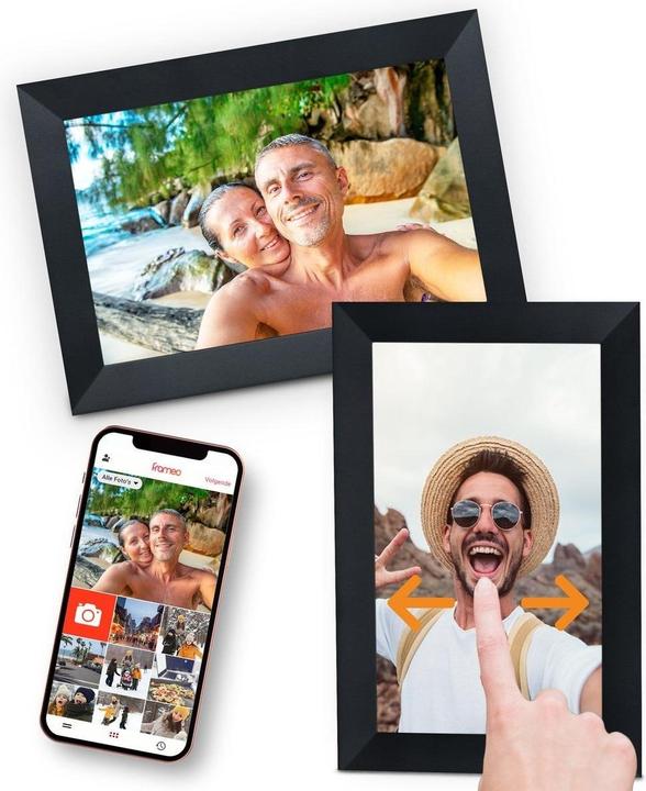 Immagine prodotto Fotokader con WiFi e App Frameo - 8 pollici - Pora HD+ - Display IPS - Micro SD - Touch (8", 1280 x 800 pixel)