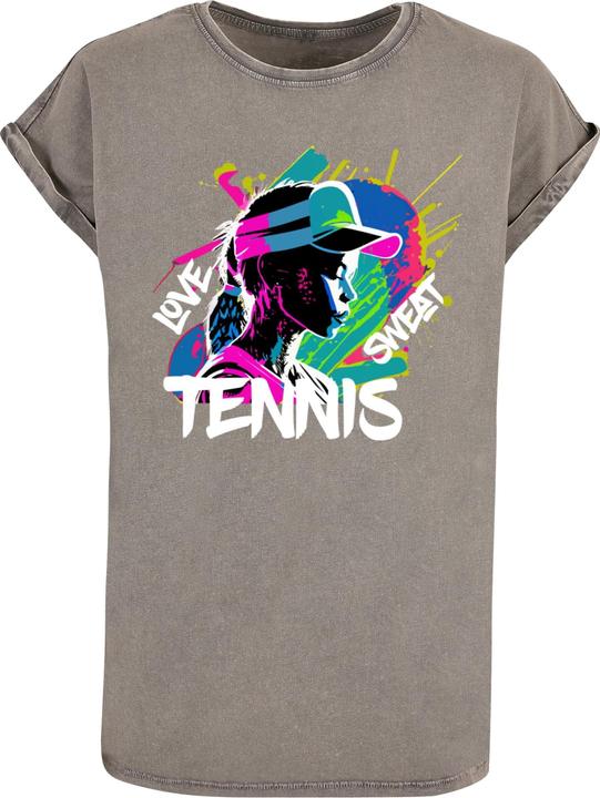 Produktbild Merchcode Ladies Tennis Love, Sweat - Acid Washed T-Shirt - 116067 (XL)