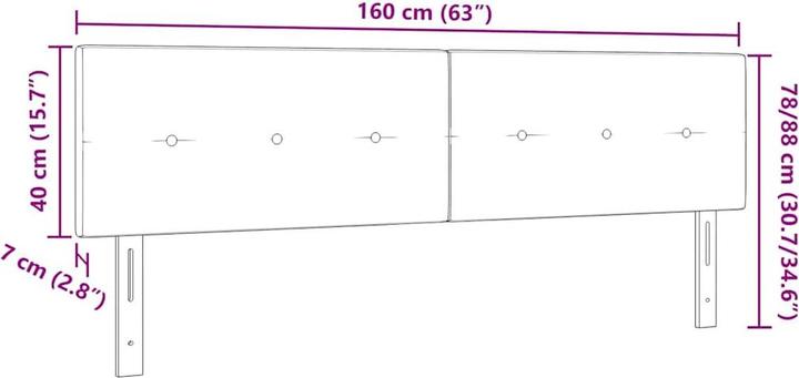 Produktbild VidaXL Kopfteil (160 x 7 x 88 cm)