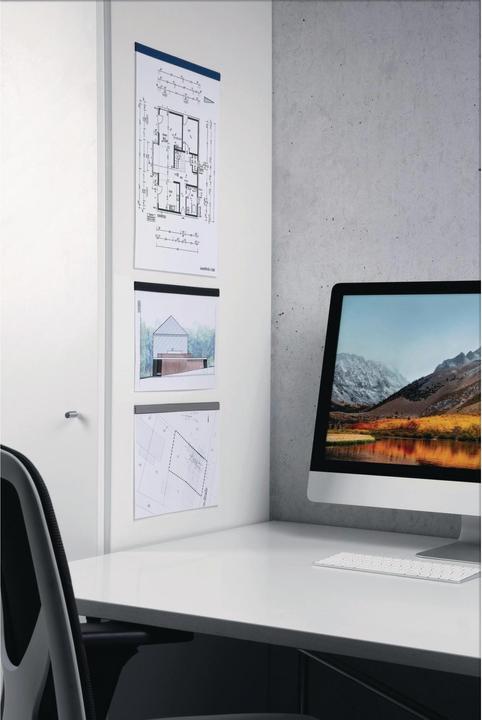 Produktbild Durable Durafix-Rail 297mm met. silber (A3, 5 x)