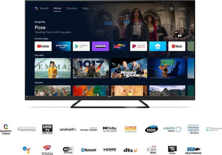 Actual product image Sharp 75EQ3EA (75", EQ3, QLED, 4K, 2022)