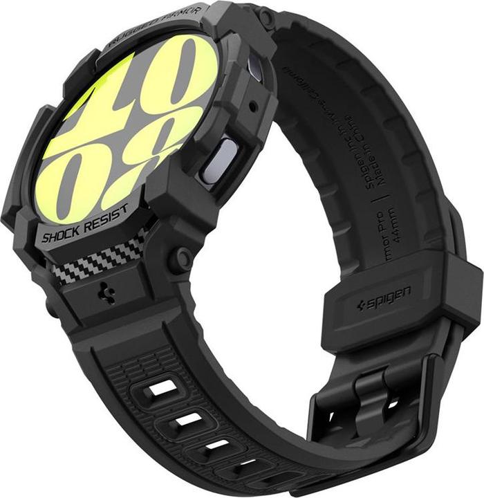 Actual product image Spigen Rugged Armor Pro Galaxy Watch 7 (44mm) Case + Band Matte Black