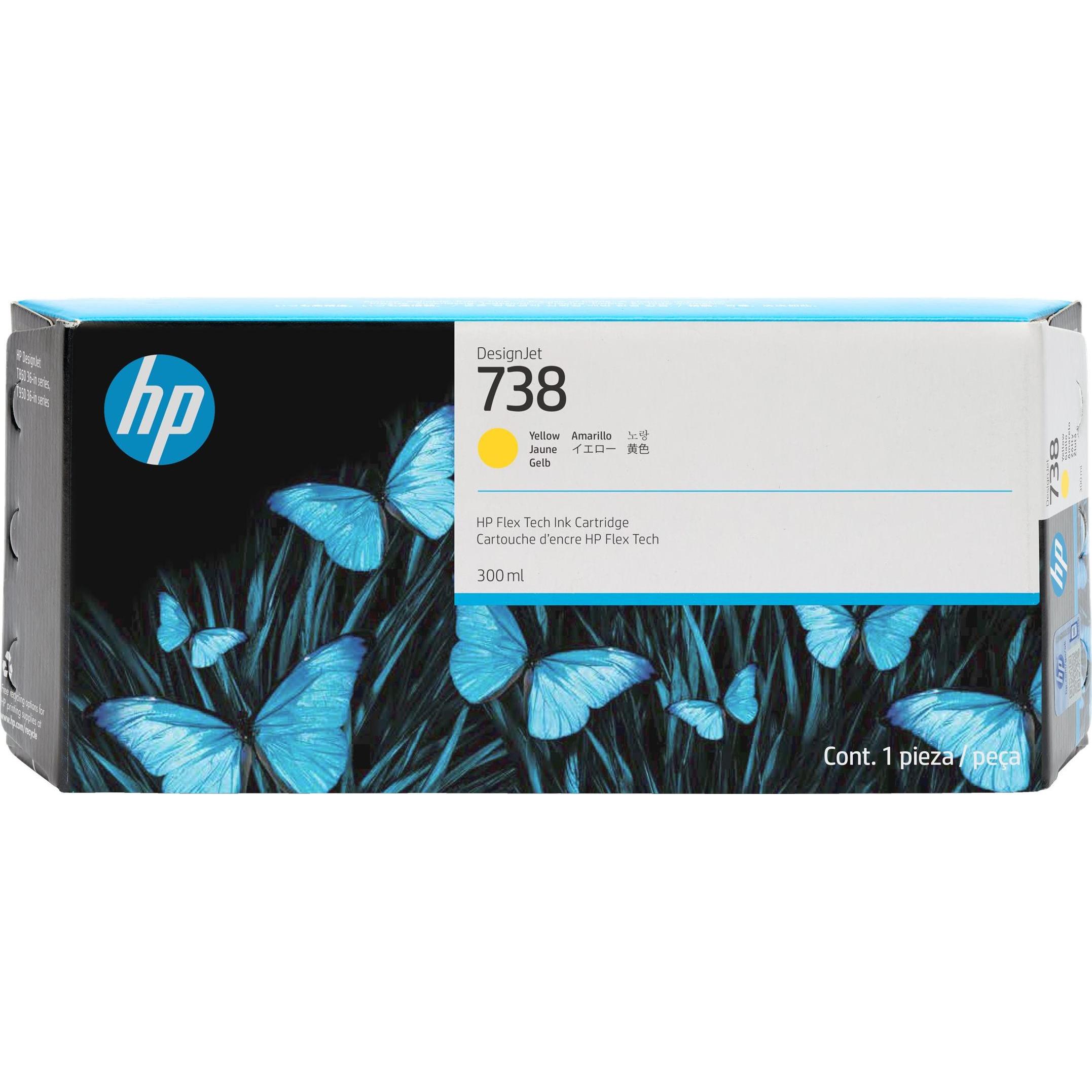 HP, Druckerpatrone, 738 300-ml Yellow DesignJet Ink Cartridge (Y)