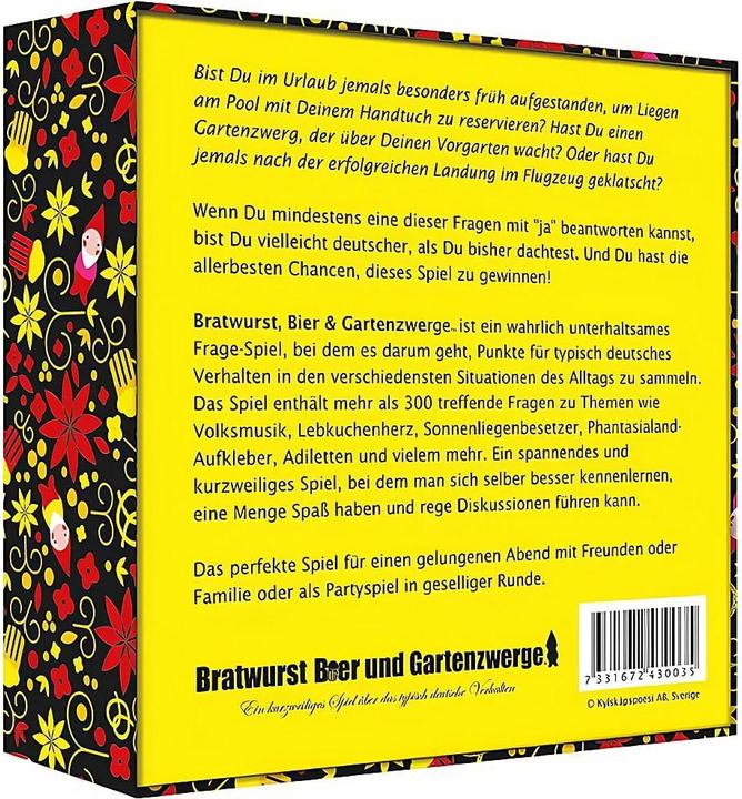 Produktbild Bratwurst, Bier & Gartenzwerge (Deutsch, 2 - 10 Spieler)