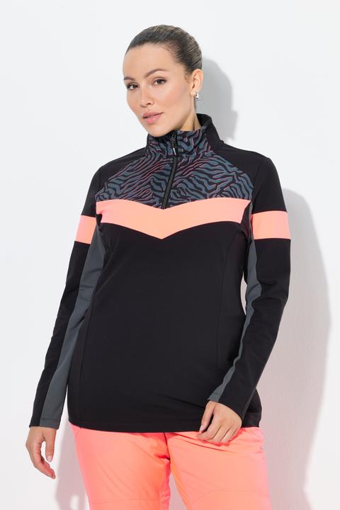 Produktbild Ulla Popken Funktions-Troyershirt, Slim, Stehkragen, Langarm, recycelt (54)