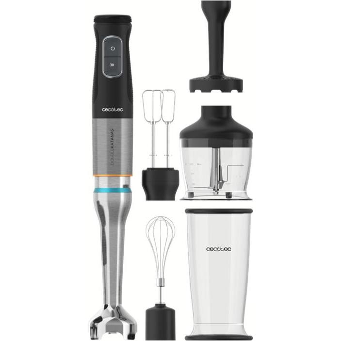 Cecotec 03978, Frullatore A Immersione, Nero, Argento