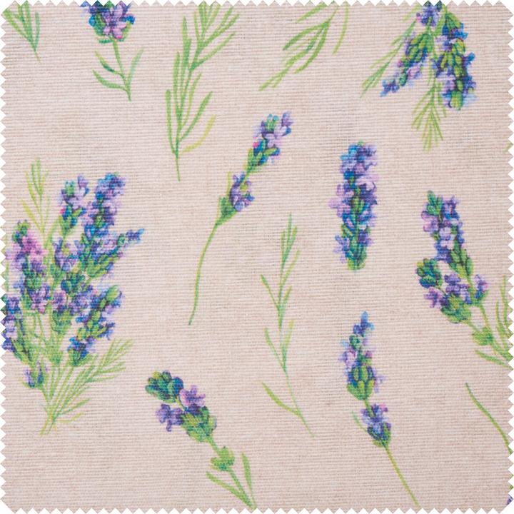 VBS Motif fabric linen look "Lavender", 140 cm wide, sold by the metre