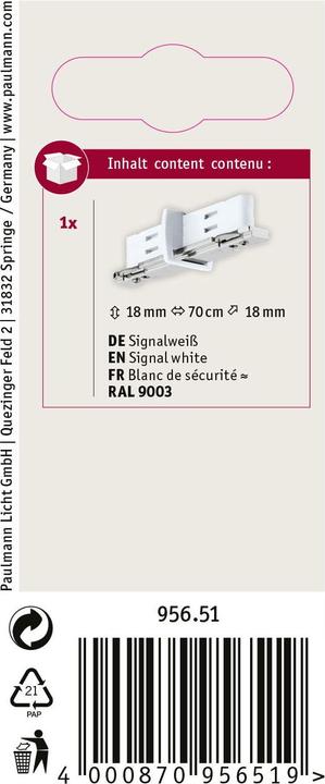 Actual product image Paulmann URail current isolator